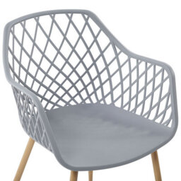 Beliani Set Of 2 Dining Chairs Nashua Light Grey - thumbnail 7