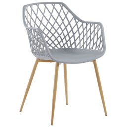 Beliani Set Of 2 Dining Chairs Nashua Light Grey - thumbnail 4