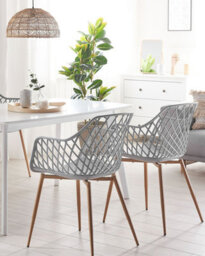 Beliani Set Of 2 Dining Chairs Nashua Light Grey - thumbnail 2