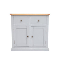 Cabinet Bits Loreo Light Grey 2 Drawer 2 Door Sideboard Brass Knob - thumbnail 1