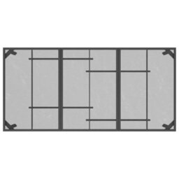 Walplus 9 Piece Garden Outdoor Dining Set Suitable For Backyard, Patio Anthracite Metal Mesh - thumbnail 7
