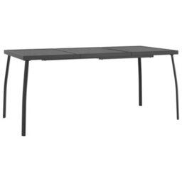 Walplus 9 Piece Garden Outdoor Dining Set Suitable For Backyard, Patio Anthracite Metal Mesh - thumbnail 6