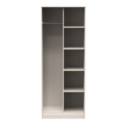 Pesaro Ready Assembled Contemporary Cashmere Tall Double Wardrobe (H)1970mm (W)740mm (D)530mm - thumbnail 2