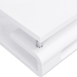 Furniture in Fashion Alena Square High Gloss Coffee Table In White With Wheels - thumbnail 8