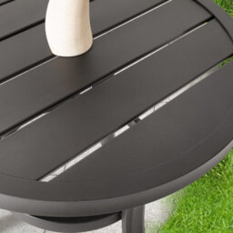 Avestar Outdoor Metal Side Table, Weather Resistant 51 Cm Patio Table, Outdoor Bistro End Table, For Garden, Deck, Balcony, Black - thumbnail 7