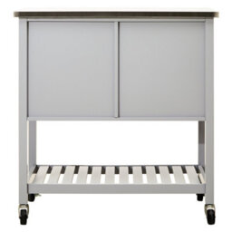 Premier Housewares Interiors By Premier Compact Grey Kitchen Trolley, Sturdy Kitchen Trolley For Entertaining Guests, Versatile Kitchen Trolley - thumbnail 4