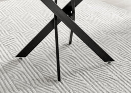 Furniturebox Uk Novara White Marble Black Leg Round Dining Table & 4 Green Pesaro Black Leg Chairs - thumbnail 7