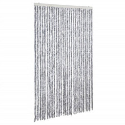 Vidaxl Insect Curtain White And Grey 118X220 Cm Chenille - thumbnail 2