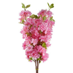 Pegdev - Pdl - Pack Of 6 X 100Cm Artificial Blossom Stems Pink Silk Flowers For Home Wedding Or Display Use