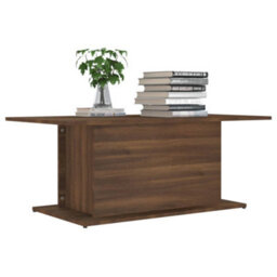 Berkfield Sturdy Coffee Table Brown Oak 102X55.5X40 Cm Engineered Wood - thumbnail 3
