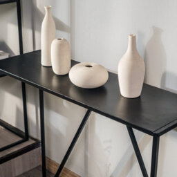 Nordlys Industrial Black Metal Console Table Industrial Style Living Room - thumbnail 4
