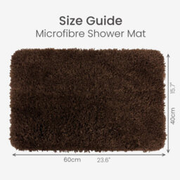 Allure Bath Fashions Shaggy Microfibre Bath Mat Non-Slip 40 X 60Cm - Coffee - thumbnail 5