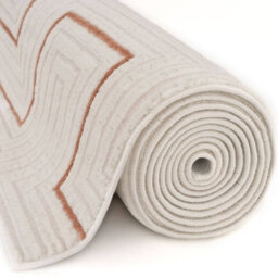 The Rugs Carmel Cream/terra Geometric Design Area Rug And Runner Non Shedding, Stain Resistant, Soft - thumbnail 5
