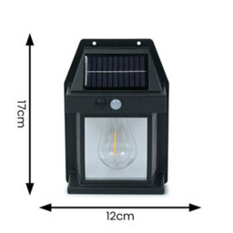 Valuelights Pack Of 4 - Black Lantern Solar Fence Lights, Pir Motion Sensor Security Wall Garden Solar Lights - thumbnail 8
