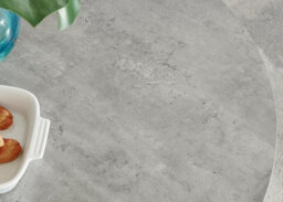 Furniturebox Uk Novara Grey Concrete Effect 120Cm Round Dining Table & 4 Navy Pesaro Silver Chairs - thumbnail 5