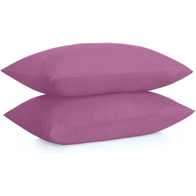 Bedlooms Purple Free Plain Brushed Microfiber Pillowcase 50Cm X 75Cm, Soft Hypoallergenic Sofa Pillow And Bed Pillow, Set Of 2 - image 1