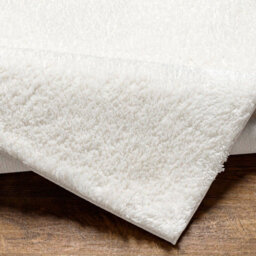 Livabliss Round Cloudy Shaggy-Solid Color Ivory Plush Soft Pile Living Bedroom Rug 120 X 120 Cm Easy Care, Non Shedding - thumbnail 4