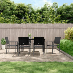 Berkfield 7 Piece Garden Dining Set Poly Rattan And Steel
