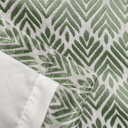 "Enhanced Living Aspen Green Chevron Pattern 66 X 90"" (168X229Cm) Eyelet Thermal Noise Reducing Room Darkening Curtains (Pair)" - thumbnail 5