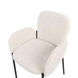 Beliani Set Of 2 Dining Chairs Albee Fabric Beige - thumbnail 7