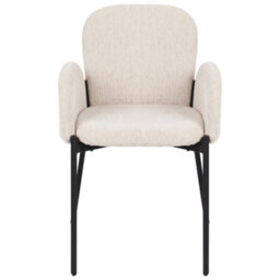Beliani Set Of 2 Dining Chairs Albee Fabric Beige - thumbnail 5