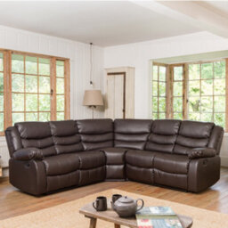 Astoria 242Cm X 242Cm Wide Reclining Corner Sofa - Brown
