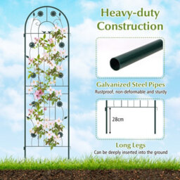 Costway 2 Pack 220 X 50Cm Garden Trellis Rustproof Metal Fencing Barrier Plant Support - thumbnail 6