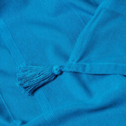 Homescapes Cotton Rajput Ribbed Teal Throw, 150 X 200 Cm - thumbnail 5