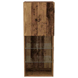 Berkfield Modern Tv Cabinet With Led Lights Old Wood 40,5X30X102 Cm - thumbnail 7
