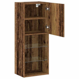 Berkfield Modern Tv Cabinet With Led Lights Old Wood 40,5X30X102 Cm - thumbnail 6