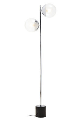 Orsina Sleek And Sturdy Silver Finish Metal Floor Lamp, Minimalist Design Bedroom Lamp, Versatile Lounge Lamp - image 1