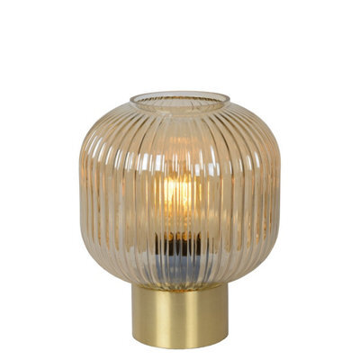 Lucide Maloto Glass Table Lamp Gold - image 1