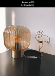 Lucide Maloto Glass Table Lamp Gold - thumbnail 9