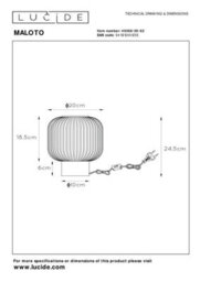 Lucide Maloto Glass Table Lamp Gold - thumbnail 7