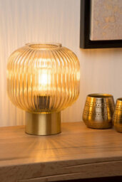 Lucide Maloto Glass Table Lamp Gold - thumbnail 4