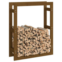 Walplus Firewood Rack Honey Brown 80X25X100 Cm Solid Wood Pine - thumbnail 4