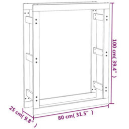 Walplus Firewood Rack Honey Brown 80X25X100 Cm Solid Wood Pine - thumbnail 8