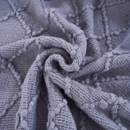 Living And Home Light Gray Diamond-Patterned Knitted Tassel Blanket, 130Cm L X 170Cm W - thumbnail 8