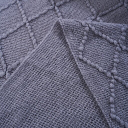 Living And Home Light Gray Diamond-Patterned Knitted Tassel Blanket, 130Cm L X 170Cm W - thumbnail 7