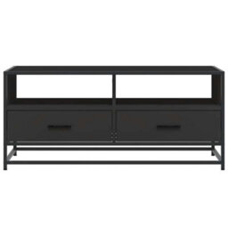 Berkfield Coffee Table Black 100X50X45 Cm Engineered Wood And Metal - thumbnail 5