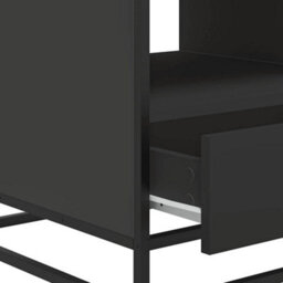Berkfield Coffee Table Black 100X50X45 Cm Engineered Wood And Metal - thumbnail 9
