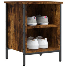 Berkfield Shoe Cabinet Smoked Oak 38X35X50 Cm Engineered Wood - thumbnail 3