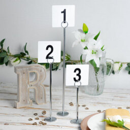 Argon Tableware 25 Table Numbers With 30Cm Holders - Place Cards & Holder Stands Set For Wedding, Restaurant, Memo & Party - thumbnail 7