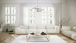 Elegant 4 Bulb Classic Pewter Chandelier With Led G9 Bulbs - thumbnail 2