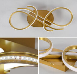Led Ceiling Light 36W Creative Gold Ceiling Lamp Led 42Cm Cool White - thumbnail 5