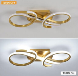 Led Ceiling Light 36W Creative Gold Ceiling Lamp Led 42Cm Cool White - thumbnail 6