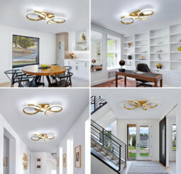 Led Ceiling Light 36W Creative Gold Ceiling Lamp Led 42Cm Cool White - thumbnail 7