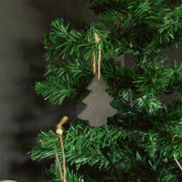 Nicola Spring Slate Christmas Tree Decorations - 7 X 8Cm - Tree - Pack Of 6 - thumbnail 4