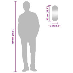 Vidaxl Wall Mirror 15X40 Cm Glass Oval - thumbnail 7
