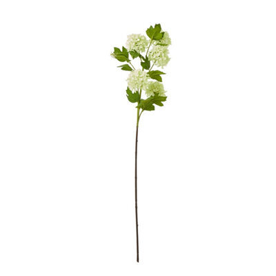 Wyld Haus Set Of 3 Green Snowball Viburnum Artificial Flowers, 770mm Stems - image 1